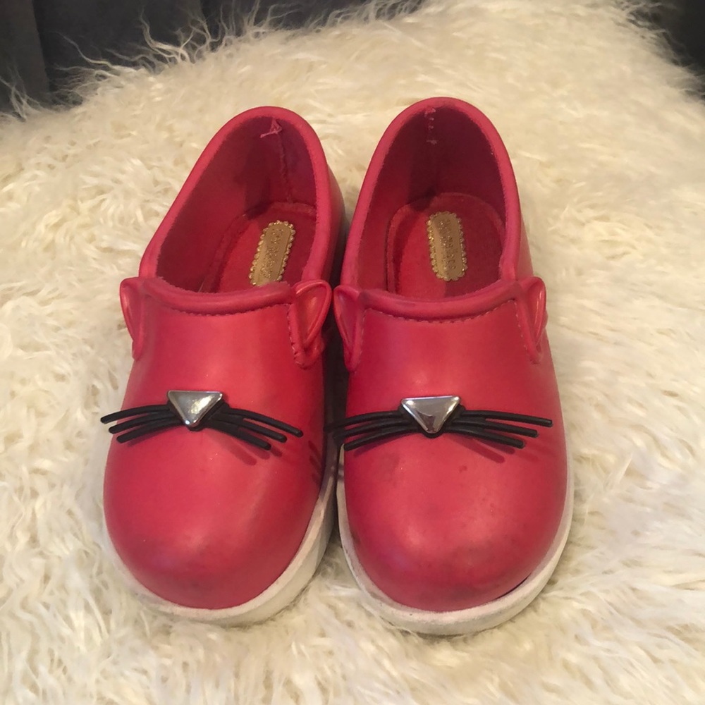 Mini Melissa kitty shoes in red sz 9 GUC